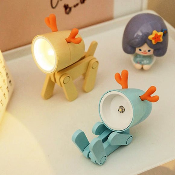 Accents | Led Mini Night Light Cute Deer Foldable Desk Lamps Desktop ...
